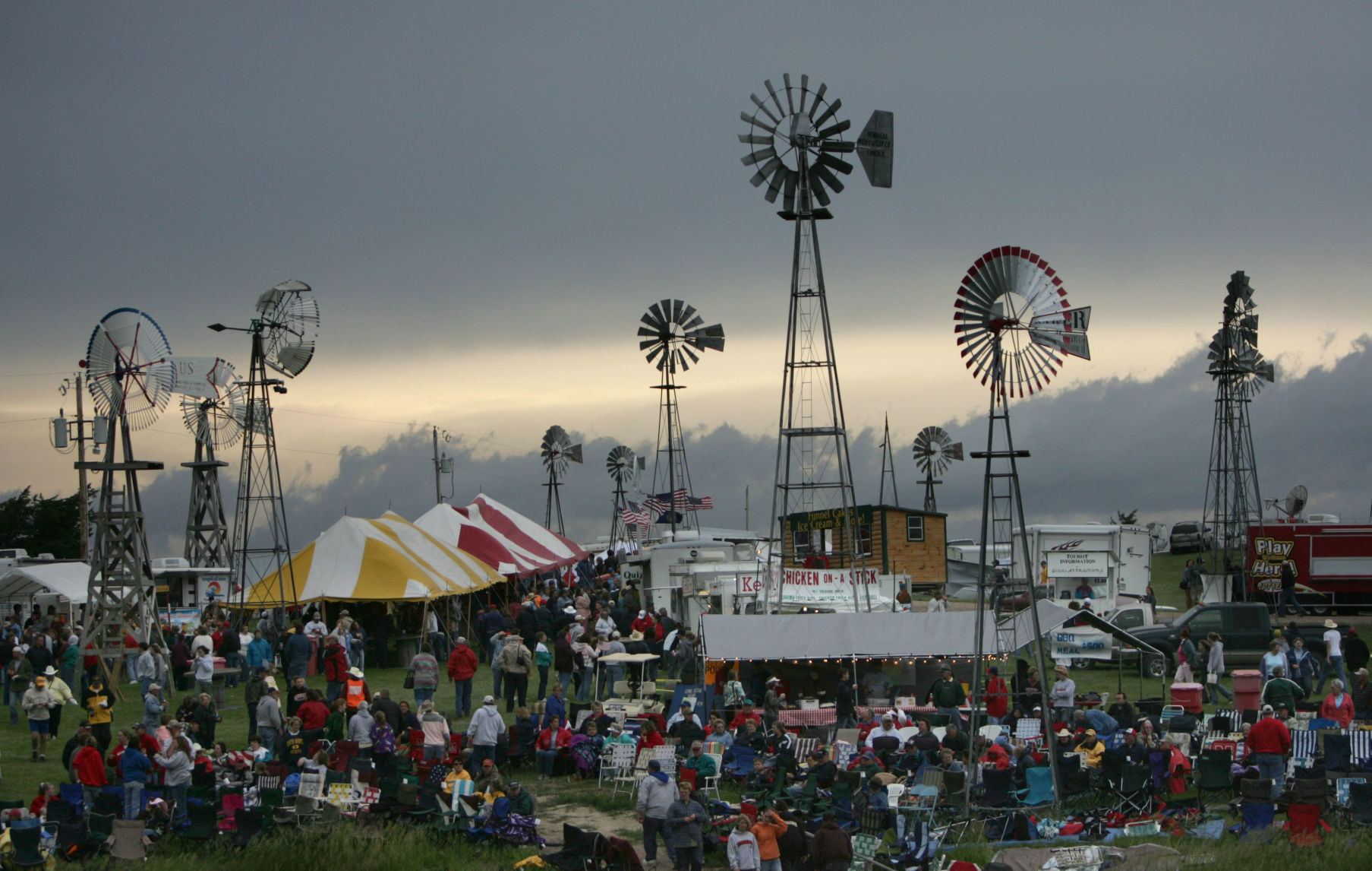 See a bunch of windmills